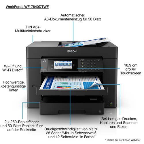 Imprimante multifonction Epson WorkForce Pro WF-7840DTWF - 2