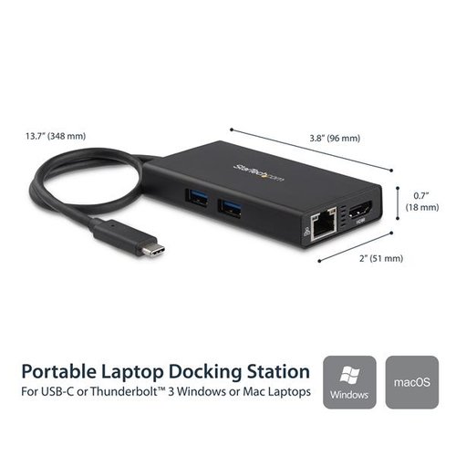 USB C Multiport Adapter for Laptops - Achat / Vente sur grosbill-pro.com - 1