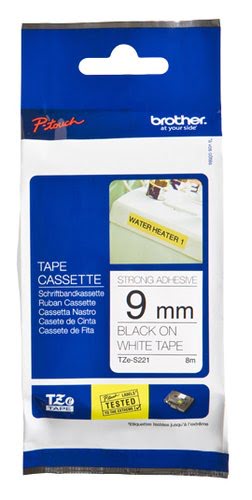 Grosbill Papier imprimante Brother Tape/9mm black on white f P-Touch TZE