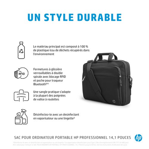 Prof 14.1 Laptop Bag (500S8AA) - Achat / Vente sur grosbill-pro.com - 5