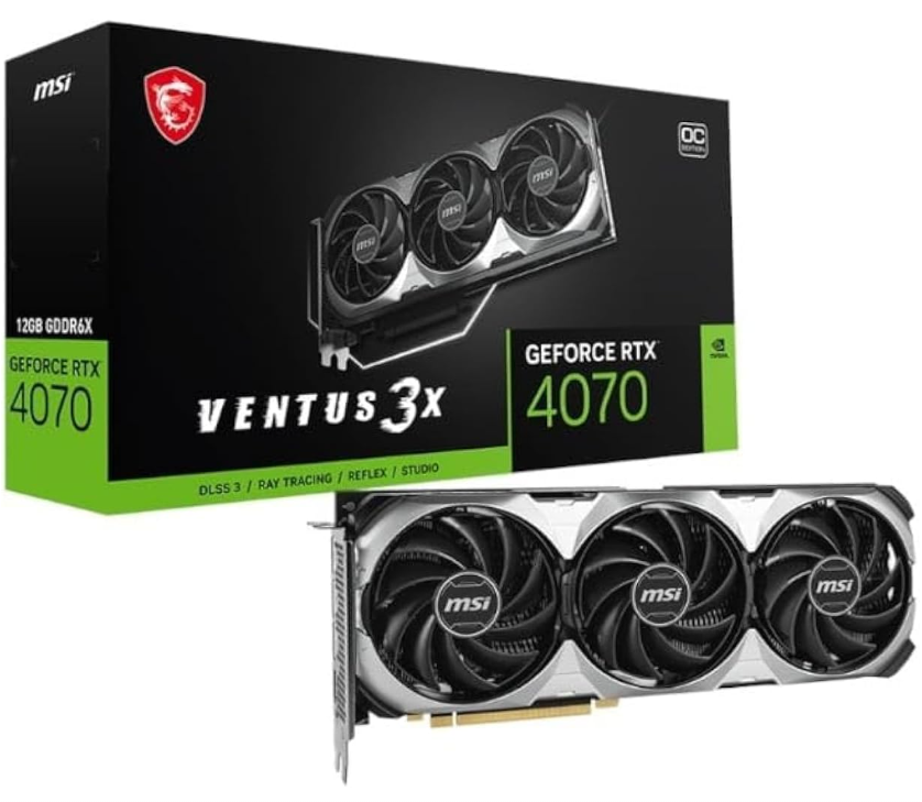 MSI GeForce RTX 4070 VENTUS 3X E1 12G OC  - Carte graphique MSI - 0