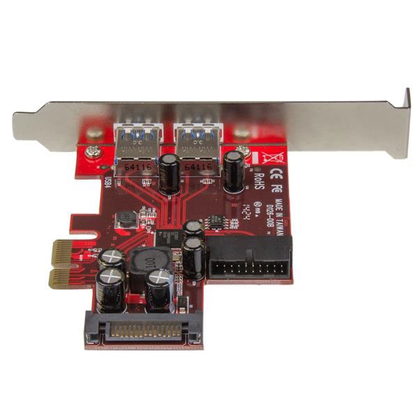 PCI-E 4 Port USB3.0 2Ext./ 2Int.(1x IDC) - Carte contrôleur - 4