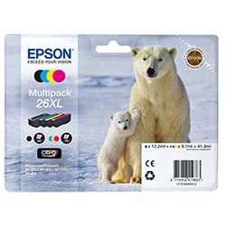 Grosbill Consommable imprimante Epson Pack Cartouches d'encre N,J,C,M 26XL - T2636