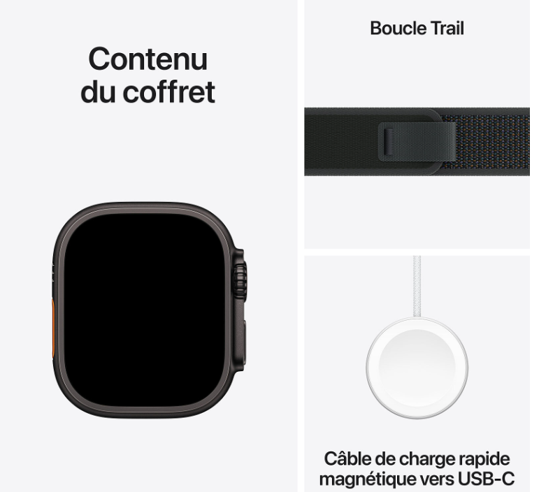 Apple Watch Ultra 2 GPS + Cellular 49mm Titane Noir M/L (MX4V3NF/A) - Achat / Vente Objet connecté / Domotique sur grosbill-pro.com - 4