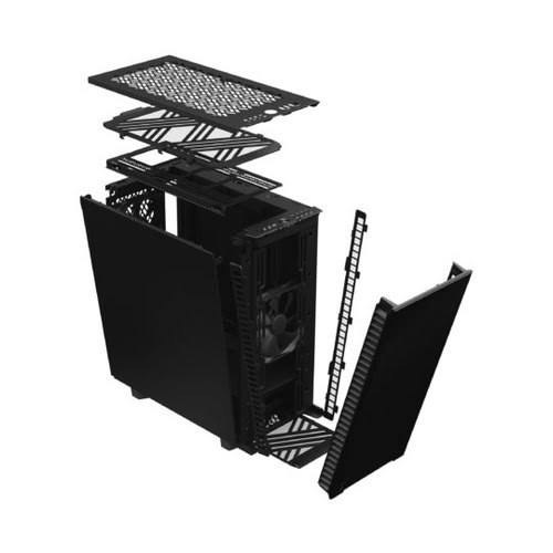 Fractal Design Define 7 Compact Black Midi-Tower - gedÃ¤mmt, schwarz - Achat / Vente sur grosbill-pro.com - 23