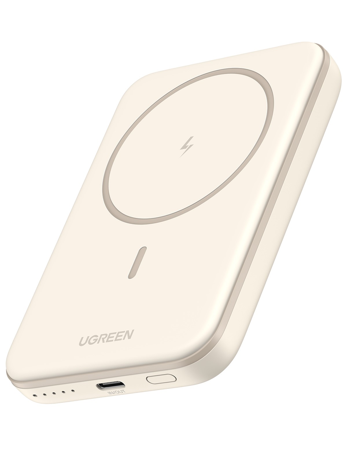 Batterie externe Ss fil/5000mAh/USB-C/15W/Beige - Connectique PC/Téléphonie  - 0