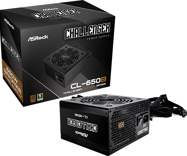 ASRock Challenger CL-650B - 650W - 80+ Bronze - Noir (90-UXC065-BNEAAA) - Achat / Vente Alimentation sur grosbill-pro.com - 0