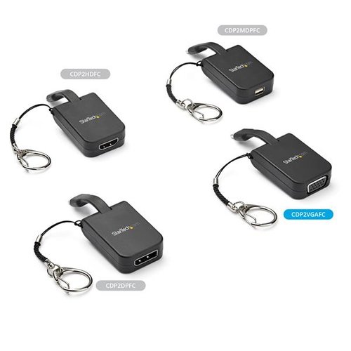 Keychain Adapter - USB C to VGA - 1080p - Achat / Vente sur grosbill-pro.com - 5