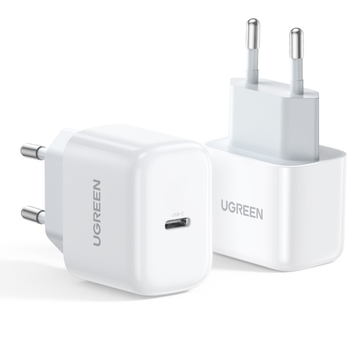 Chargeur Mini chargeur rapide secteur USB-C/1port/20W/Blanc - Accessoire téléphonie UGREEN - 0